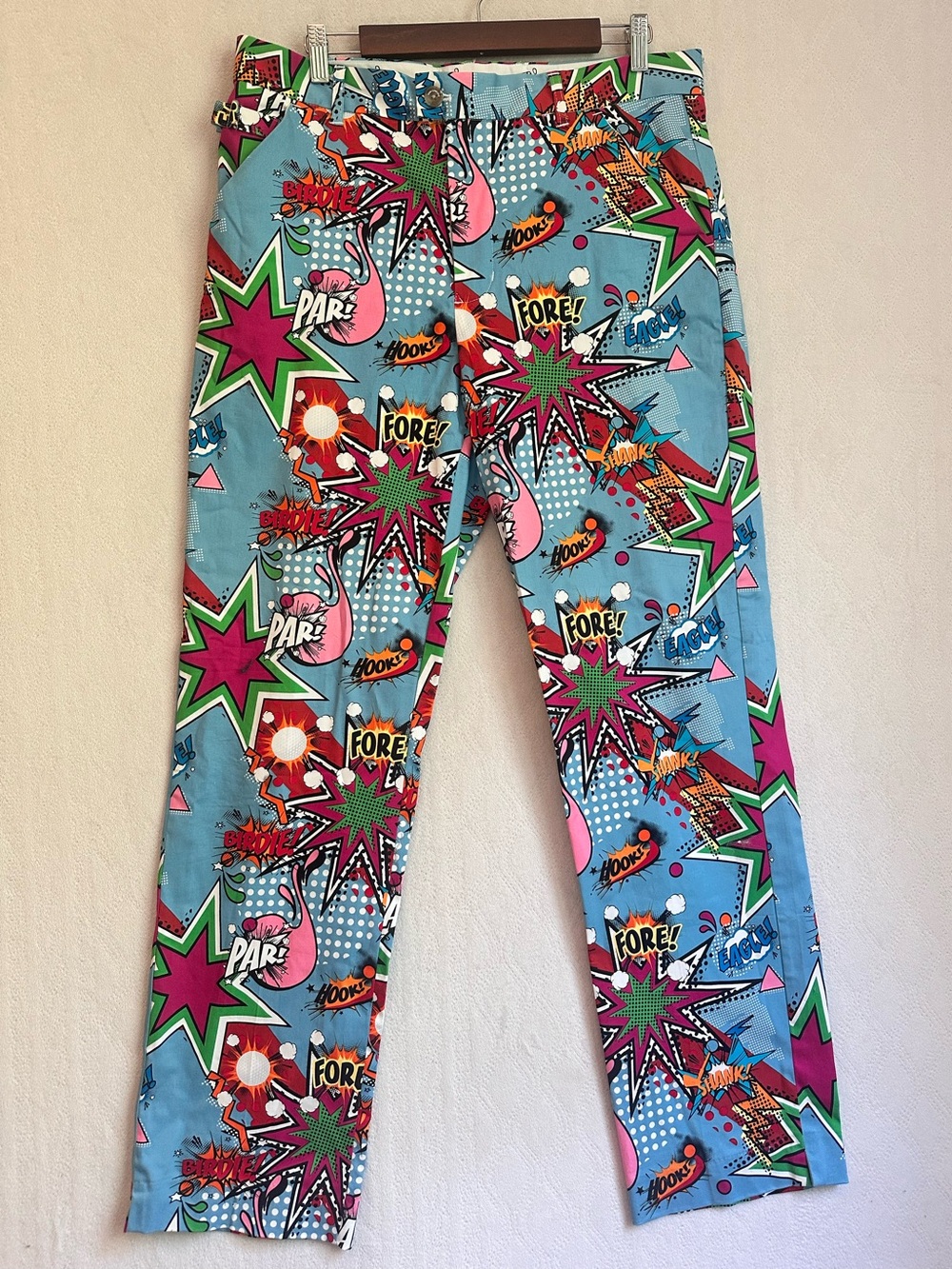 Royal & Awesome Men's Partoon Loud Golf Comic Pants Sz 34/32